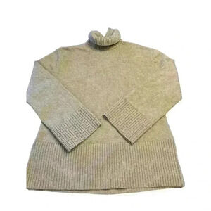 Stockholm Atelier Women's Oversized Turtleneck Sweater light brown Size L